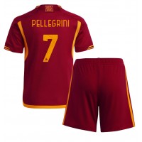 Dětský fotbalový dres AS Roma Lorenzo Pellegrini #7 2023-24 Domácí Krátký Rukáv (+ trenýrky)